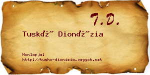 Tuskó Dionízia névjegykártya